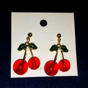 SOLD Cherry Earrings